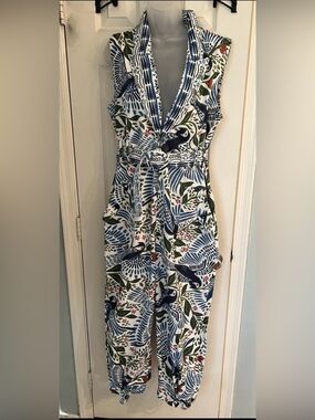 Farm Rio Macau Canvas Jumpsuit Size L